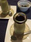 Matcha Pudding Served with Brown Sugar Syrup