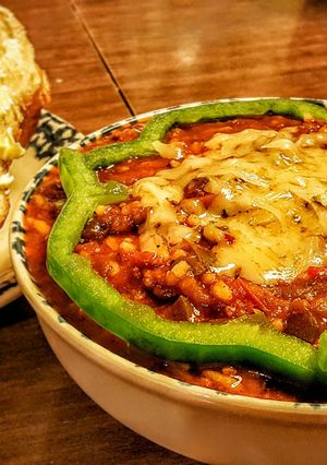 A picture of Unstuffed Bell Pepper Soup.
