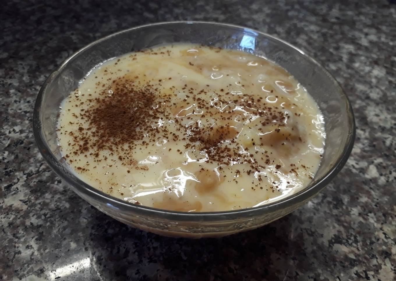 Arroz con leche y dulce de leche