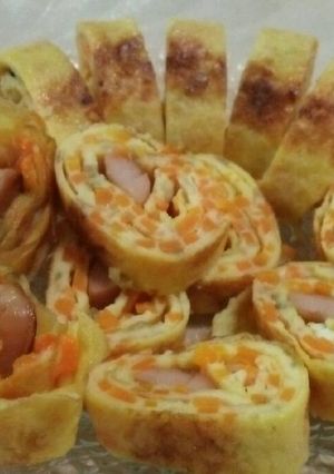 Foto resep Telur dadar gulung isi sosis