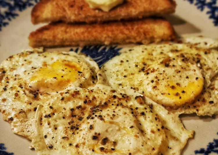 Recipe of Homemade Over-easy Pucker Up Eggs