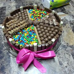 A picture of M&M's Cake.