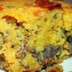 A picture of Mexican cornbread.