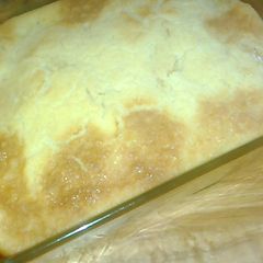 A picture of Sunday peach cobbler.