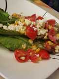 Grilled Hearts of Romaine with Tomato and Corn