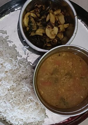 A picture of Dal chawal.