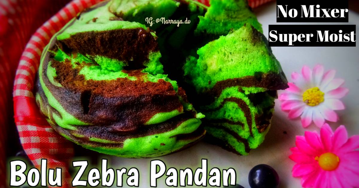 12 resep cake  pandan  zebra  kukus  enak dan sederhana ala 