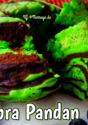 Foto resep Bolu Zebra Pandan #Nomixer #1telur