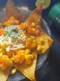 Nachos with corn salsa