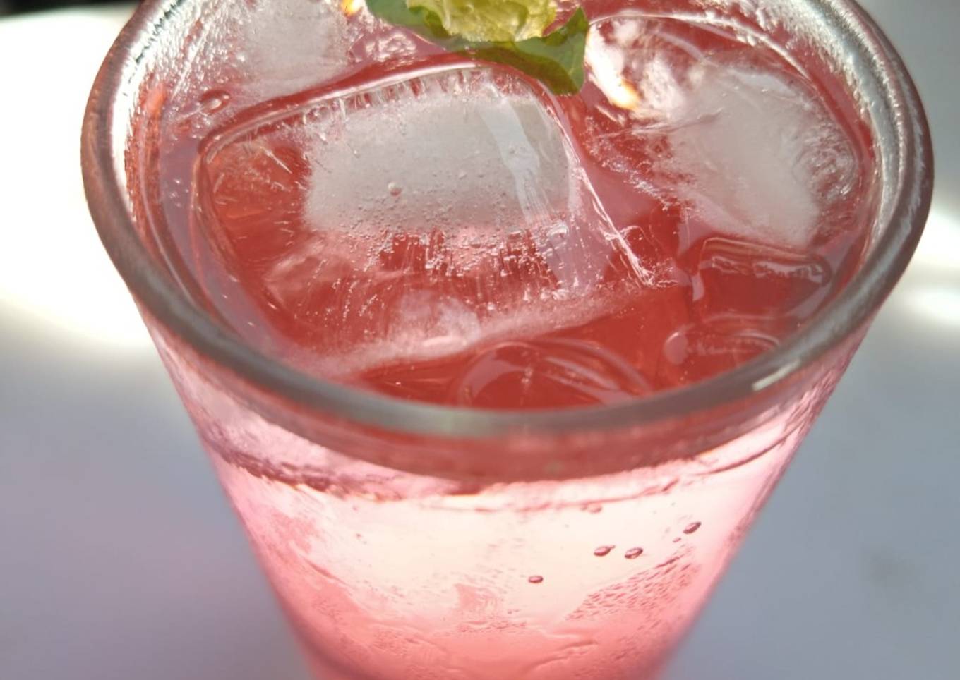 Pink citrus mocktail