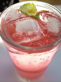 A picture of Pink citrus mocktail.