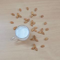 A picture of Almond Milk (how to make at home).