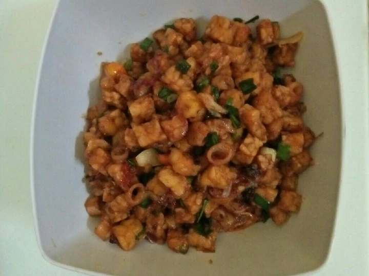 Cara Simple Membikin Resep  Tumis tempe cumi asin yang Lezat, Enak Banget