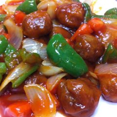 A picture of Tender and Mildly Flavored Our Family's Sweet and Sour Pork.