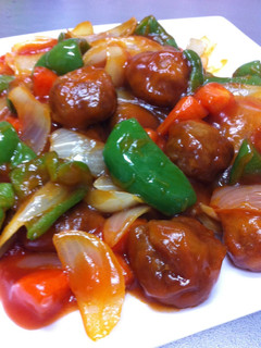 A picture of Tender and Mildly Flavored Our Family's Sweet and Sour Pork.