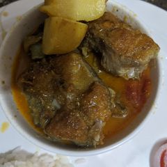 Magura macha jhola cat fish curry A picture of Magura macha jhola cat fish curry.