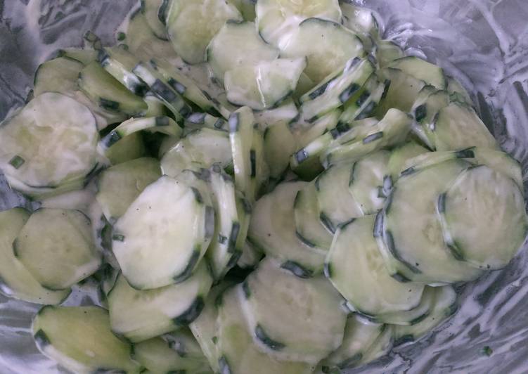 Easiest Way to Make Delicious Sour Cream Cucumber Salad