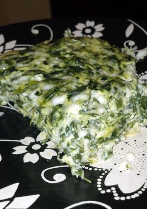A picture of Cottage Cheese and Spinach Casserole.
