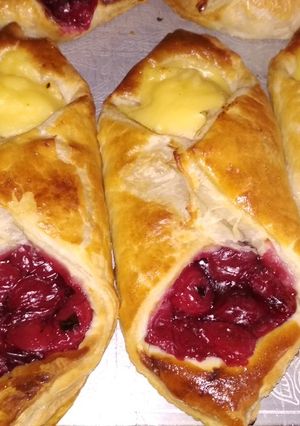 Vaníliás-meggyes papucs recept fotója