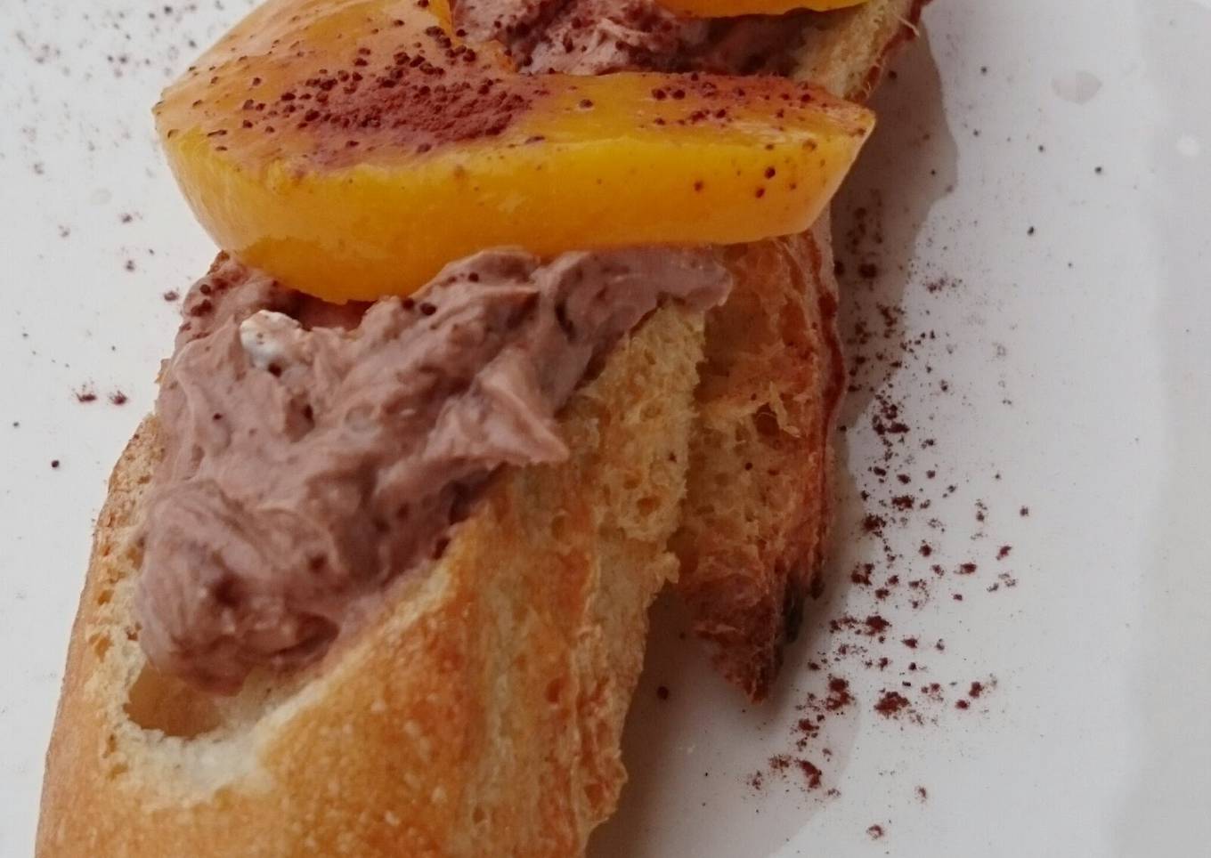 Cocoa Cream Cheese Baquette Snack