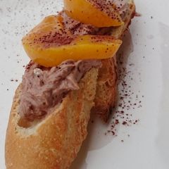 A picture of Cocoa Cream Cheese Baquette Snack.