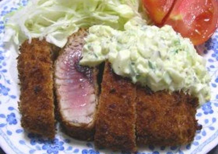 Recipe of Perfect Fried Skipjack Tuna with Tartar Sauce