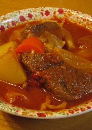 A picture of Easy Borscht with Tender Beef.