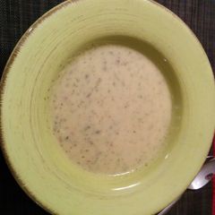A picture of zucchini soup.