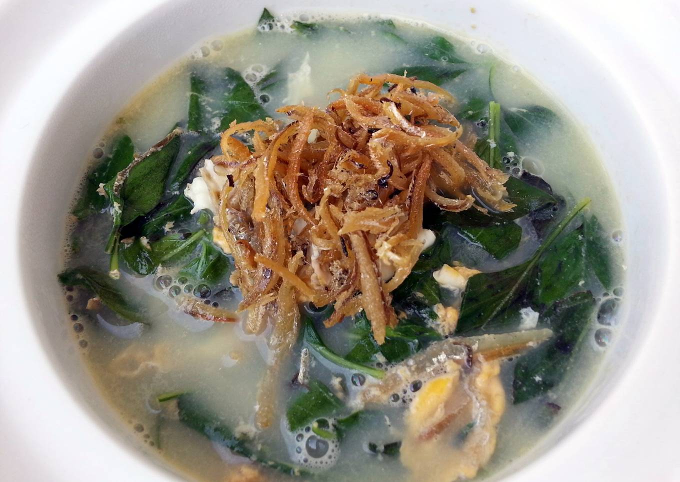 LG MINT SOUP ( EGGS AND ANCHOVIES )
