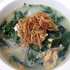 A picture of LG MINT SOUP( EGGS AND ANCHOVIES ).