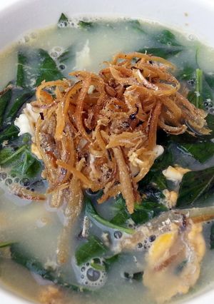 A picture of LG MINT SOUP( EGGS AND ANCHOVIES ).