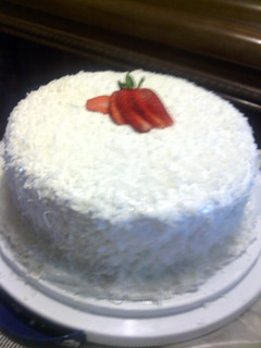 A picture of sunshine coconut cake.