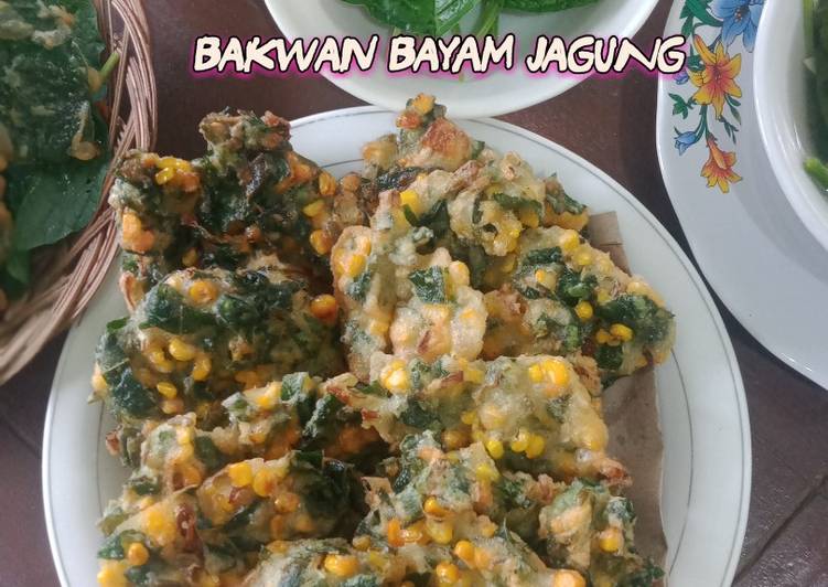 Resep Bakwan bayam with jagung yang Bisa Manjain Lidah