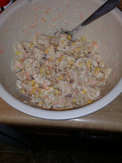 A picture of Easy and simple homemade pasta salad.