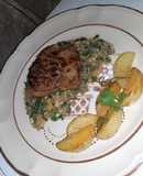 Filete al perejil con papas rústicas