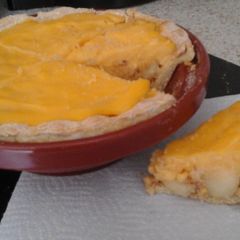 A picture of My Peachy Crispy Custard Slice 😉.