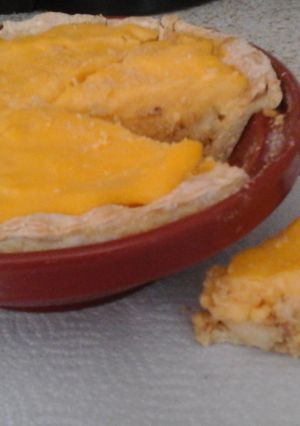 A picture of My Peachy Crispy Custard Slice 😉.