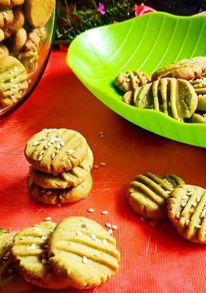 Foto resep Peanut Green Tea Cookies, Cemilan Sehat Untuk Anak Anak Tercinta