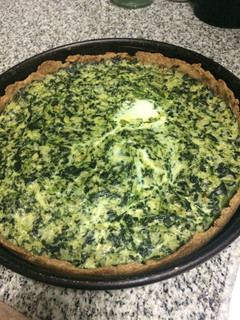 Una foto de Tarta de espinacas con masa de harina integral