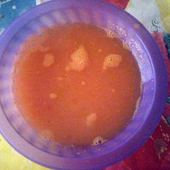 A picture of LOLA's tomato and oat soup (sopa de avena y jitomate).
