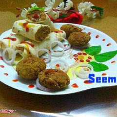 A picture of Veg kabab paratha.