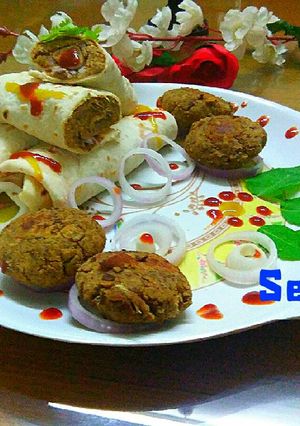 A picture of Veg kabab paratha.
