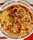 Padlizsános spagetti