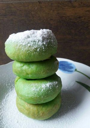 Foto resep Eggless Green Donuts