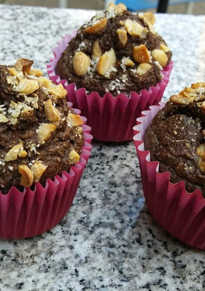 Una foto de Muffins de chocolate y avena