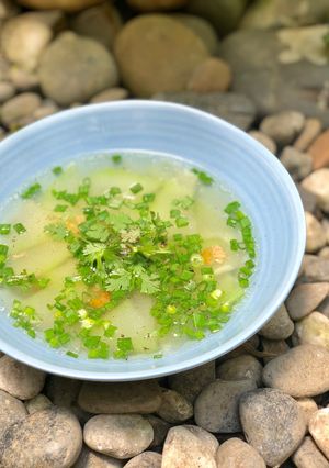 Hình của món Canh Bầu Nấu Tôm Khô.