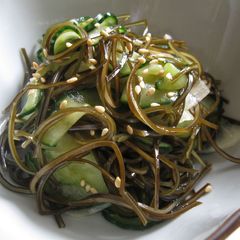 A picture of Kombu (Kelp) Cucumber Daikon Salad.