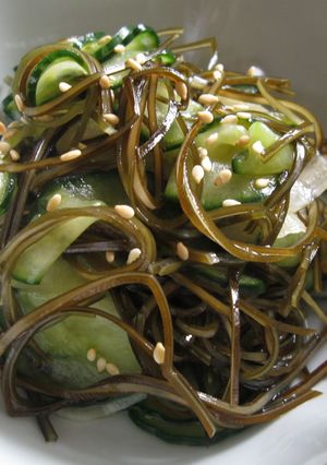 A picture of Kombu (Kelp) Cucumber Daikon Salad.