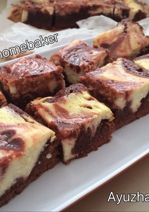 Foto resep Red Velvet Cheesecake Brownies ala Laura Vitale
