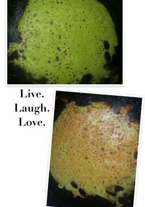 A picture of Garlic leaves chilla.